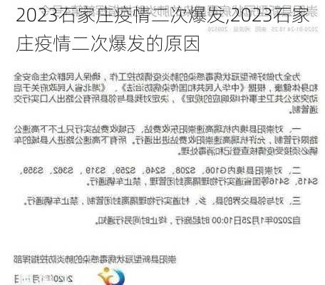 2023石家庄疫情二次爆发,2023石家庄疫情二次爆发的原因-第3张图片-奥莱旅游网