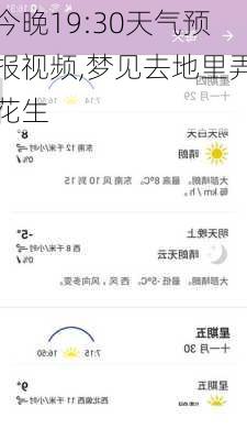 今晚19:30天气预报视频,梦见去地里弄花生-第2张图片-奥莱旅游网