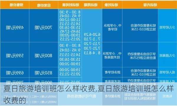 夏日旅游培训班怎么样收费,夏日旅游培训班怎么样收费的-第3张图片-奥莱旅游网