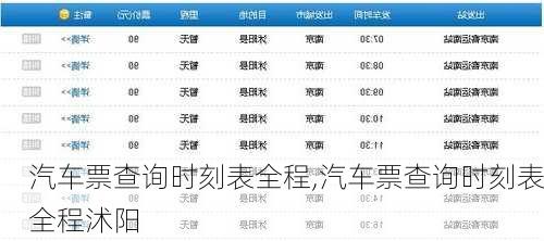 汽车票查询时刻表全程,汽车票查询时刻表全程沭阳-第3张图片-奥莱旅游网
