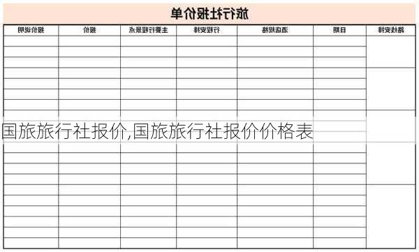 国旅旅行社报价,国旅旅行社报价价格表-第2张图片-奥莱旅游网