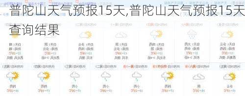 普陀山天气预报15天,普陀山天气预报15天查询结果-第3张图片-奥莱旅游网