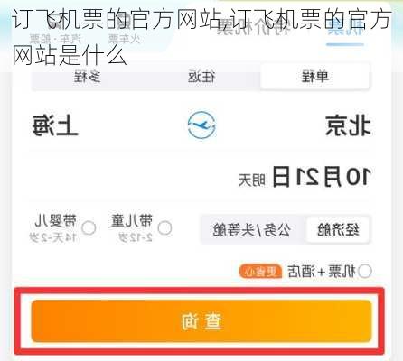 订飞机票的官方网站,订飞机票的官方网站是什么-第2张图片-奥莱旅游网