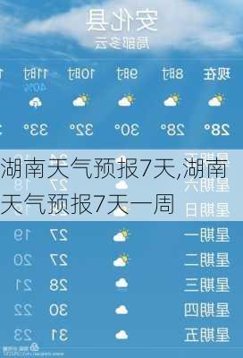 湖南天气预报7天,湖南天气预报7天一周