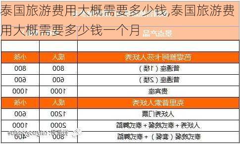 泰国旅游费用大概需要多少钱,泰国旅游费用大概需要多少钱一个月-第1张图片-奥莱旅游网