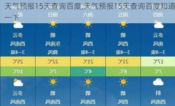 天气预报15天查询百度,天气预报15天查询百度知道一下-第3张图片-奥莱旅游网