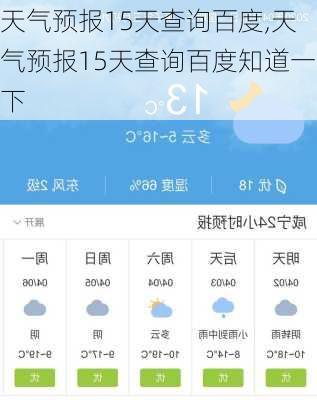 天气预报15天查询百度,天气预报15天查询百度知道一下-第2张图片-奥莱旅游网