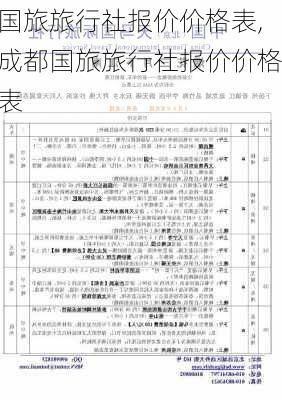 国旅旅行社报价价格表,成都国旅旅行社报价价格表-第3张图片-奥莱旅游网