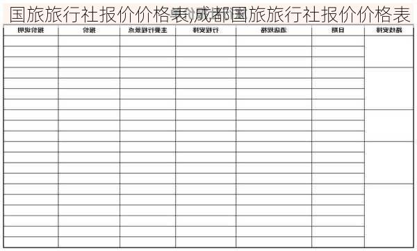 国旅旅行社报价价格表,成都国旅旅行社报价价格表-第1张图片-奥莱旅游网