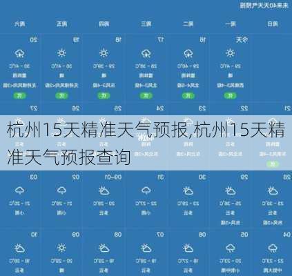 杭州15天精准天气预报,杭州15天精准天气预报查询-第3张图片-奥莱旅游网