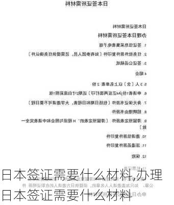 日本签证需要什么材料,办理日本签证需要什么材料-第2张图片-奥莱旅游网