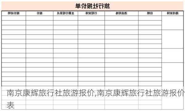 南京康辉旅行社旅游报价,南京康辉旅行社旅游报价表-第2张图片-奥莱旅游网