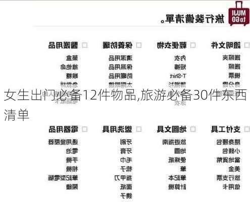 女生出门必备12件物品,旅游必备30件东西清单-第1张图片-奥莱旅游网