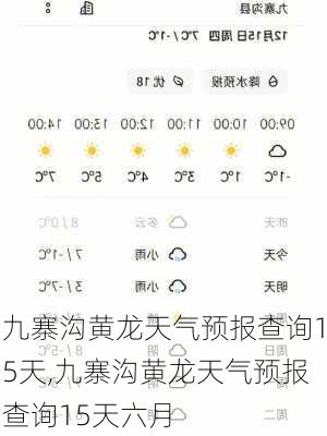 九寨沟黄龙天气预报查询15天,九寨沟黄龙天气预报查询15天六月-第2张图片-奥莱旅游网