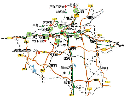 河南旅游地图全图,河南旅游地图全图高清版大图-第2张图片-奥莱旅游网