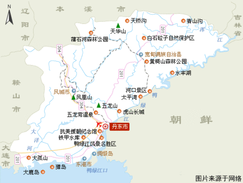 丹东旅游景点分布地图,丹东旅游景点分布地图高清-第2张图片-奥莱旅游网