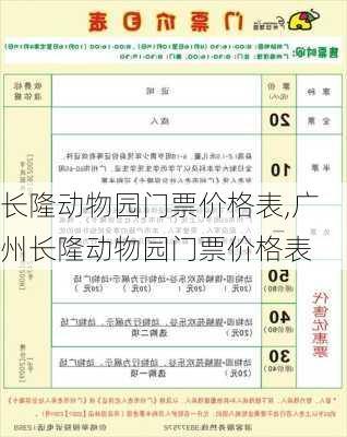 长隆动物园门票价格表,广州长隆动物园门票价格表-第1张图片-奥莱旅游网