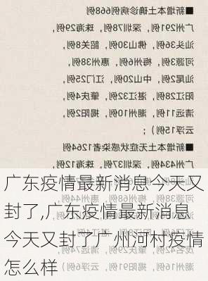 广东疫情最新消息今天又封了,广东疫情最新消息今天又封了广州河村疫情怎么样-第1张图片-奥莱旅游网