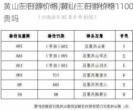 黄山三日游价格,黄山三日游价格1100贵吗-第2张图片-奥莱旅游网