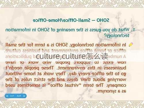 culture,culture怎么读-第2张图片-奥莱旅游网