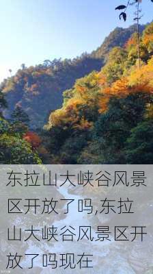 东拉山大峡谷风景区开放了吗,东拉山大峡谷风景区开放了吗现在-第2张图片-奥莱旅游网