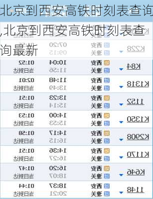 北京到西安高铁时刻表查询,北京到西安高铁时刻表查询最新-第2张图片-奥莱旅游网