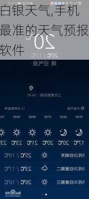 白银天气,手机最准的天气预报软件-第3张图片-奥莱旅游网