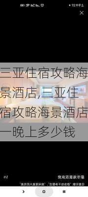 三亚住宿攻略海景酒店,三亚住宿攻略海景酒店一晚上多少钱-第3张图片-奥莱旅游网