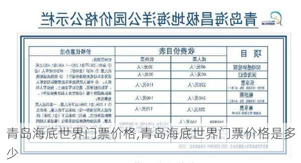 青岛海底世界门票价格,青岛海底世界门票价格是多少-第1张图片-奥莱旅游网