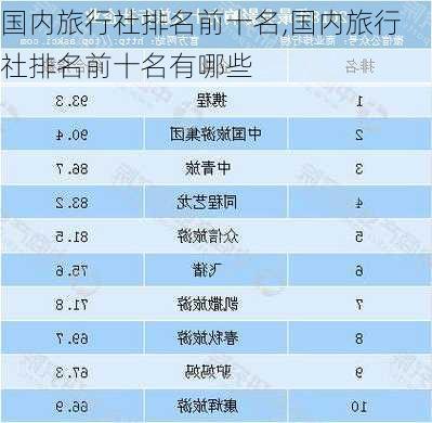 国内旅行社排名前十名,国内旅行社排名前十名有哪些-第3张图片-奥莱旅游网