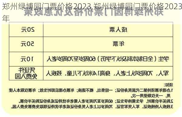 郑州绿博园门票价格2023,郑州绿博园门票价格2023年-第3张图片-奥莱旅游网