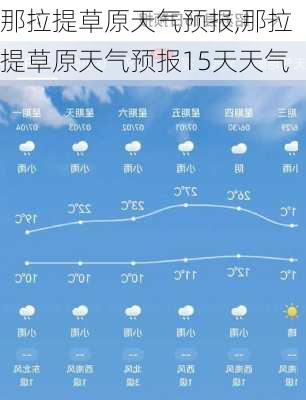 那拉提草原天气预报,那拉提草原天气预报15天天气