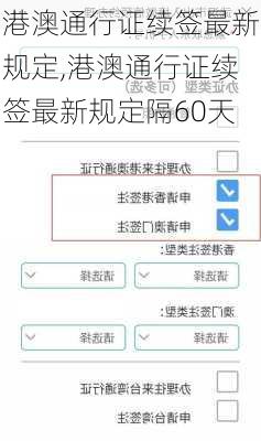 港澳通行证续签最新规定,港澳通行证续签最新规定隔60天-第2张图片-奥莱旅游网