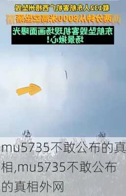 mu5735不敢公布的真相,mu5735不敢公布的真相外网-第2张图片-奥莱旅游网