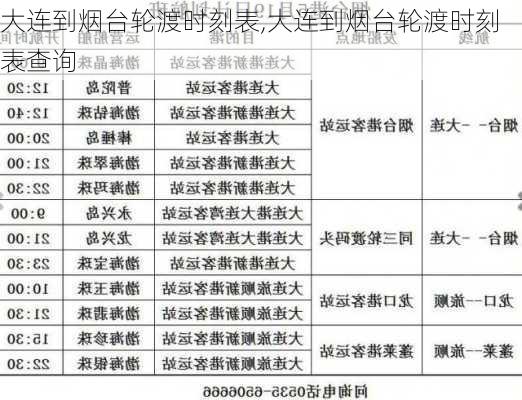 大连到烟台轮渡时刻表,大连到烟台轮渡时刻表查询-第2张图片-奥莱旅游网