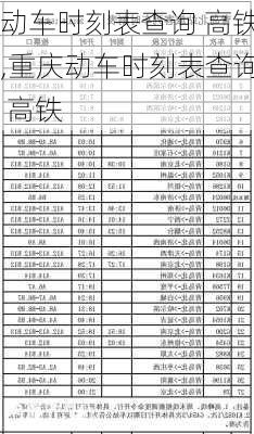 动车时刻表查询 高铁,重庆动车时刻表查询 高铁-第2张图片-奥莱旅游网