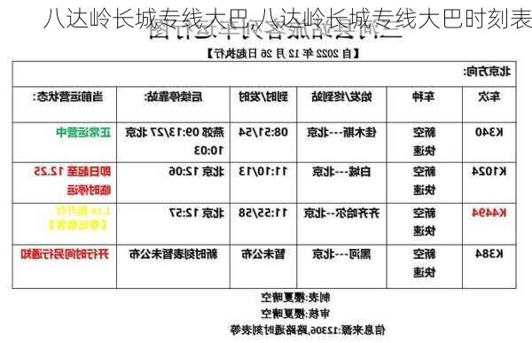 八达岭长城专线大巴,八达岭长城专线大巴时刻表-第1张图片-奥莱旅游网