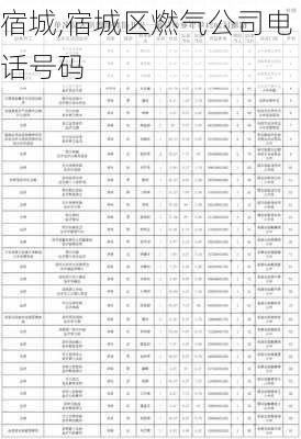 宿城,宿城区燃气公司电话号码-第2张图片-奥莱旅游网