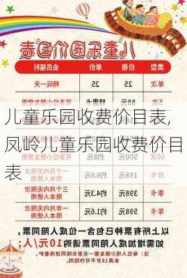 儿童乐园收费价目表,凤岭儿童乐园收费价目表-第2张图片-奥莱旅游网