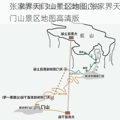 张家界天门山景区地图,张家界天门山景区地图高清版-第1张图片-奥莱旅游网