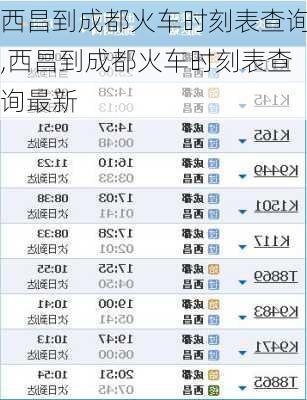 西昌到成都火车时刻表查询,西昌到成都火车时刻表查询最新-第2张图片-奥莱旅游网