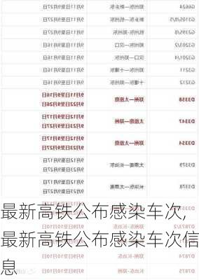 最新高铁公布感染车次,最新高铁公布感染车次信息-第3张图片-奥莱旅游网