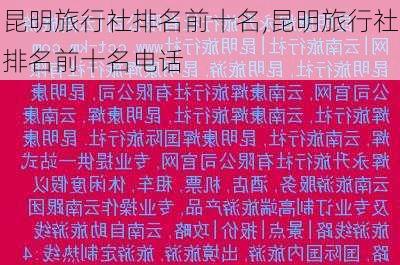 昆明旅行社排名前十名,昆明旅行社排名前十名电话-第2张图片-奥莱旅游网