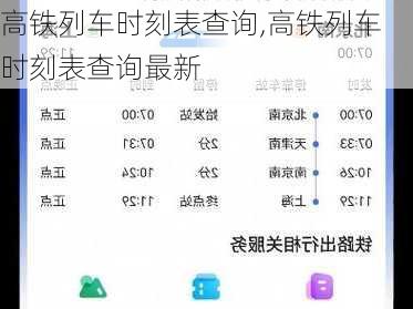 高铁列车时刻表查询,高铁列车时刻表查询最新-第1张图片-奥莱旅游网