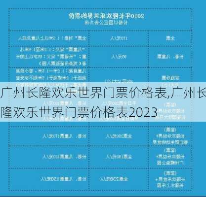 广州长隆欢乐世界门票价格表,广州长隆欢乐世界门票价格表2023-第2张图片-奥莱旅游网