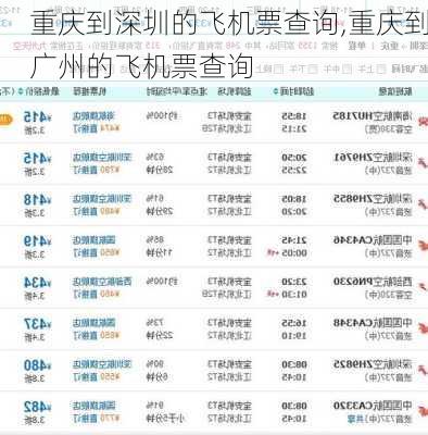 重庆到深圳的飞机票查询,重庆到广州的飞机票查询-第3张图片-奥莱旅游网