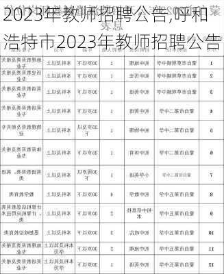 2023年教师招聘公告,呼和浩特市2023年教师招聘公告-第1张图片-奥莱旅游网