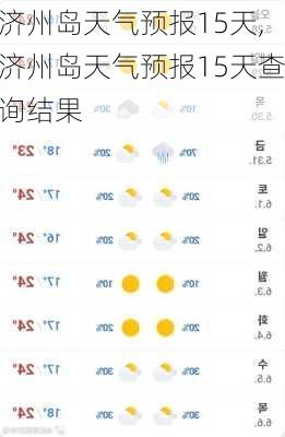 济州岛天气预报15天,济州岛天气预报15天查询结果-第2张图片-奥莱旅游网