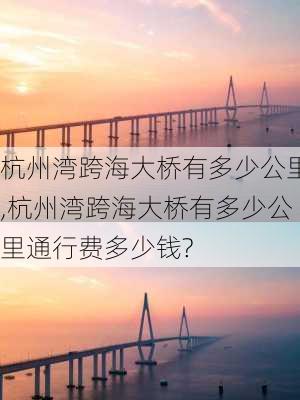 杭州湾跨海大桥有多少公里,杭州湾跨海大桥有多少公里通行费多少钱?-第2张图片-奥莱旅游网