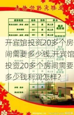 开宾馆投资20多个房间需要多少钱,开宾馆投资20多个房间需要多少钱利润怎样?-第2张图片-奥莱旅游网